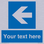 MA7919: Custom Directional signage blue up left arrow