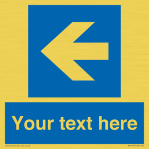 MA7919: Custom Directional signage blue up left arrow