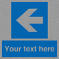 MA7919: Custom Directional signage blue up left arrow
