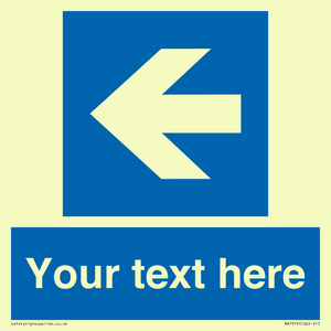 MA7919: Custom Directional signage blue up left arrow