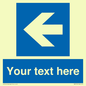 MA7919: Custom Directional signage blue up left arrow