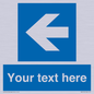 MA7919: Custom Directional signage blue up left arrow