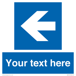 MA7919: Custom Directional signage blue up left arrow