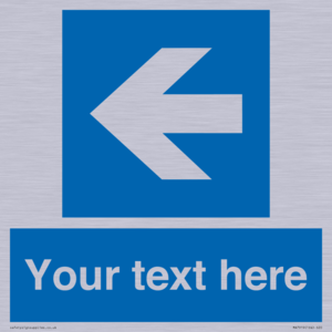 MA7919: Custom Directional signage blue up left arrow