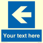 MA7919: Custom Directional signage blue up left arrow