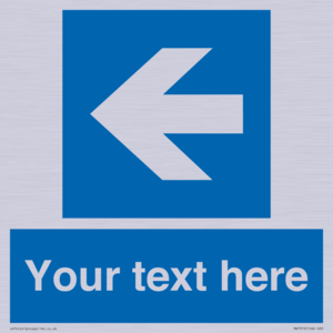 MA7919: Custom Directional signage blue up left arrow