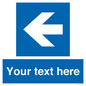 MA7919: Custom Directional signage blue up left arrow