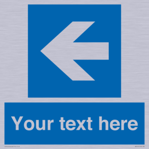 MA7919: Custom Directional signage blue up left arrow