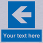 MA7919: Custom Directional signage blue up left arrow