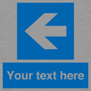 MA7919: Custom Directional signage blue up left arrow