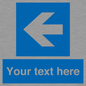 MA7919: Custom Directional signage blue up left arrow