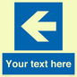 MA7919: Custom Directional signage blue up left arrow