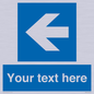 MA7919: Custom Directional signage blue up left arrow