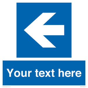 MA7919: Custom Directional signage blue up left arrow