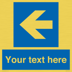 MA7919: Custom Directional signage blue up left arrow