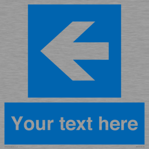 MA7919: Custom Directional signage blue up left arrow