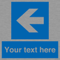 MA7919: Custom Directional signage blue up left arrow