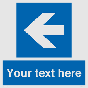 MA7919: Custom Directional signage blue up left arrow