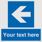 MA7919: Custom Directional signage blue up left arrow