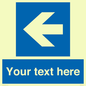 MA7919: Custom Directional signage blue up left arrow