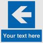 MA7919: Custom Directional signage blue up left arrow