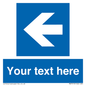 MA7919: Custom Directional signage blue up left arrow