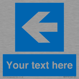 MA7919: Custom Directional signage blue up left arrow