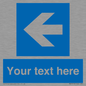 MA7919: Custom Directional signage blue up left arrow