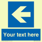 MA7919: Custom Directional signage blue up left arrow