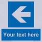 MA7919: Custom Directional signage blue up left arrow