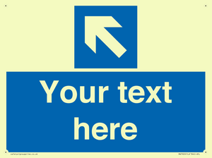 MA7920: Custom Directional signage blue left arrow