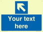 MA7920: Custom Directional signage blue left arrow