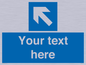 MA7920: Custom Directional signage blue left arrow