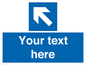 MA7920: Custom Directional signage blue left arrow
