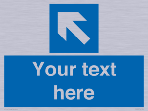 MA7920: Custom Directional signage blue left arrow