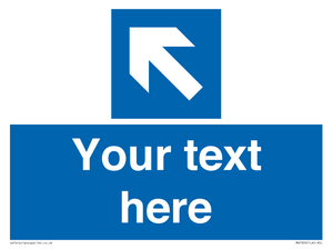 MA7920: Custom Directional signage blue left arrow