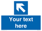 MA7920: Custom Directional signage blue left arrow