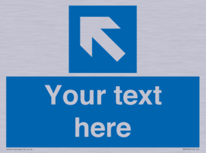MA7920: Custom Directional signage blue left arrow