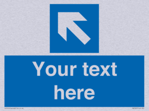 MA7920: Custom Directional signage blue left arrow