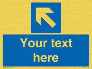 MA7920: Custom Directional signage blue left arrow