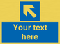 MA7920: Custom Directional signage blue left arrow