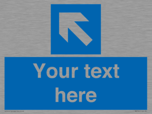 MA7920: Custom Directional signage blue left arrow