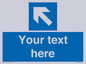 MA7920: Custom Directional signage blue left arrow