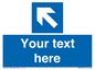MA7920: Custom Directional signage blue left arrow