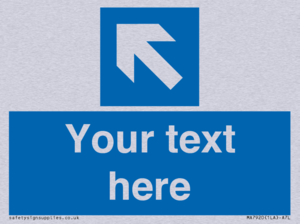 MA7920: Custom Directional signage blue left arrow