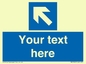 MA7920: Custom Directional signage blue left arrow