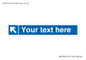 MA7920: Custom Directional signage blue left arrow