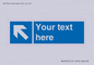 MA7920: Custom Directional signage blue left arrow