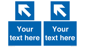 MA7920: Custom Directional signage blue left arrow