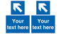 MA7920: Custom Directional signage blue left arrow